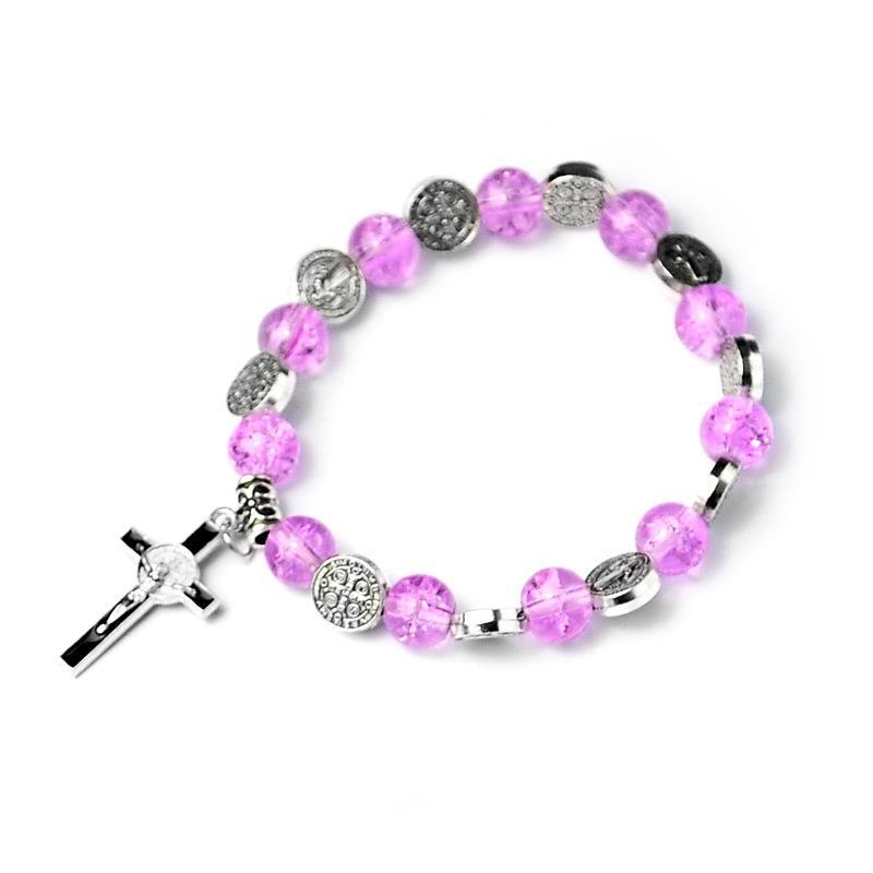 Wholesale Cross Colored Artificial Crystal Bracelet